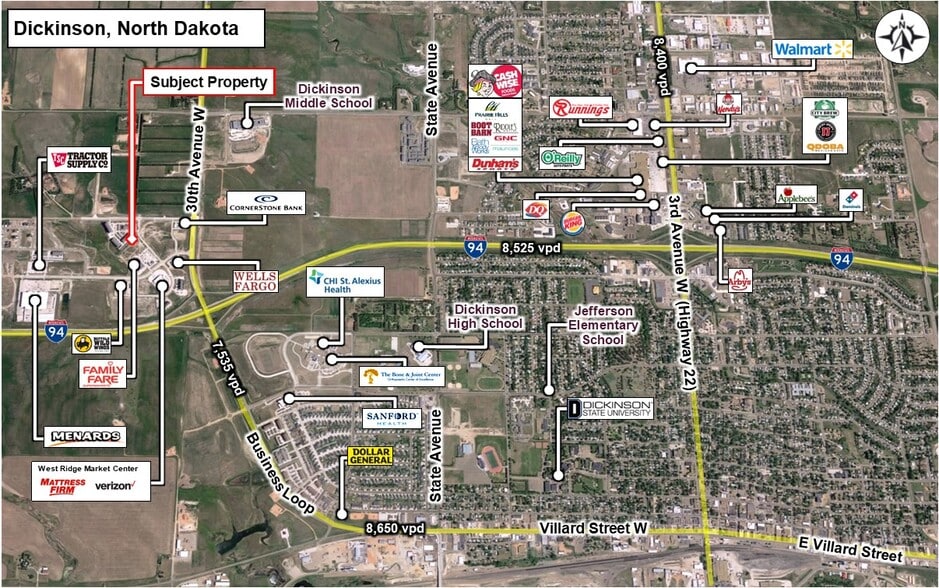 Roughrider Boulevard, Dickinson, ND for sale - Aerial - Image 2 of 3