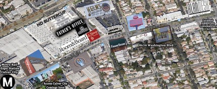 8634-8640 Washington Blvd, Culver City, CA - aerial  map view