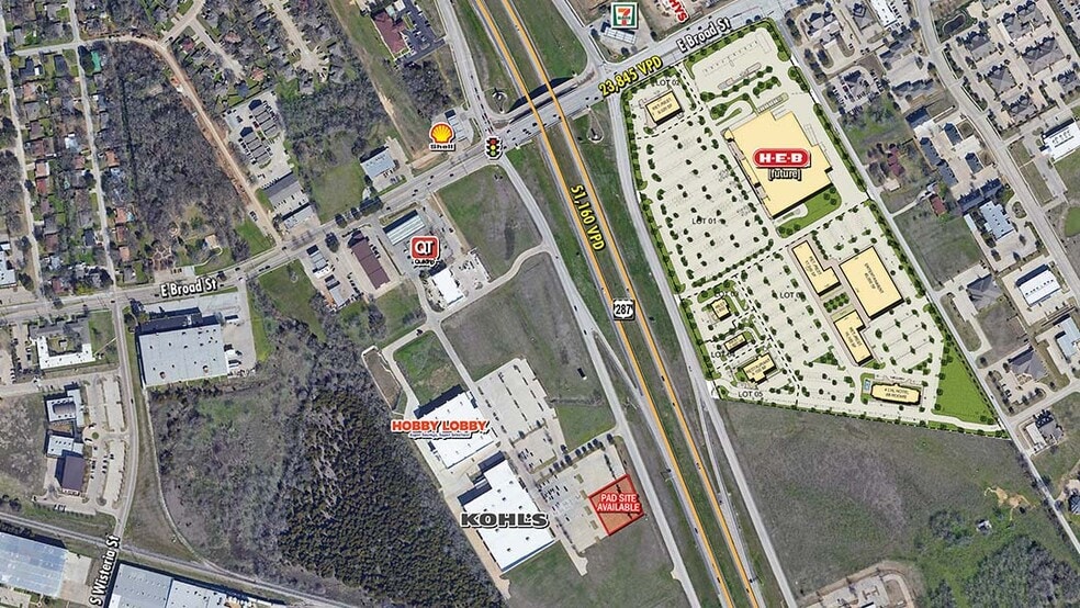 126 US 287 Frontage Road, Mansfield, TX for lease - Aerial - Image 1 of 1