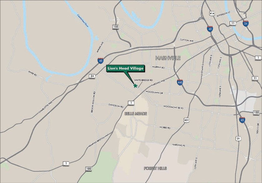 40-90 White Bridge Rd, Nashville, TN for sale - Aerial - Image 1 of 1