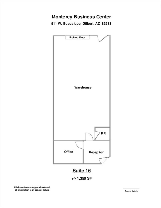 511 W Guadalupe Rd, Gilbert, AZ for lease Floor Plan- Image 1 of 1