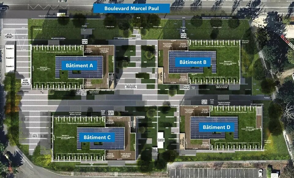 Office in Saint-Herblain for lease - Site Plan - Image 3 of 5