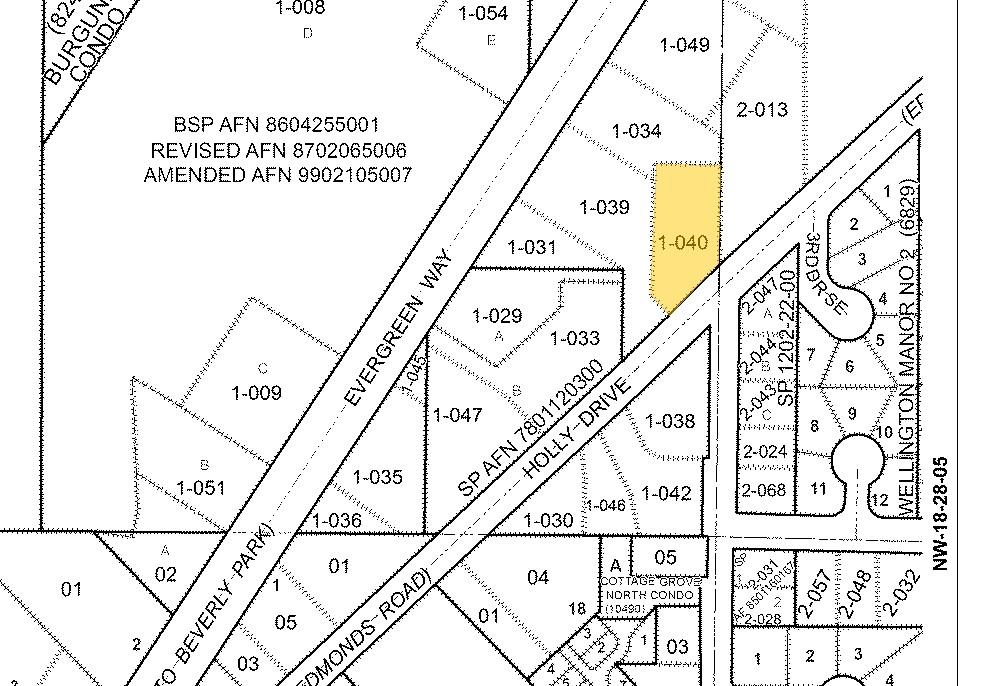 8620 Holly Dr, Everett, WA for sale Plat Map- Image 1 of 1