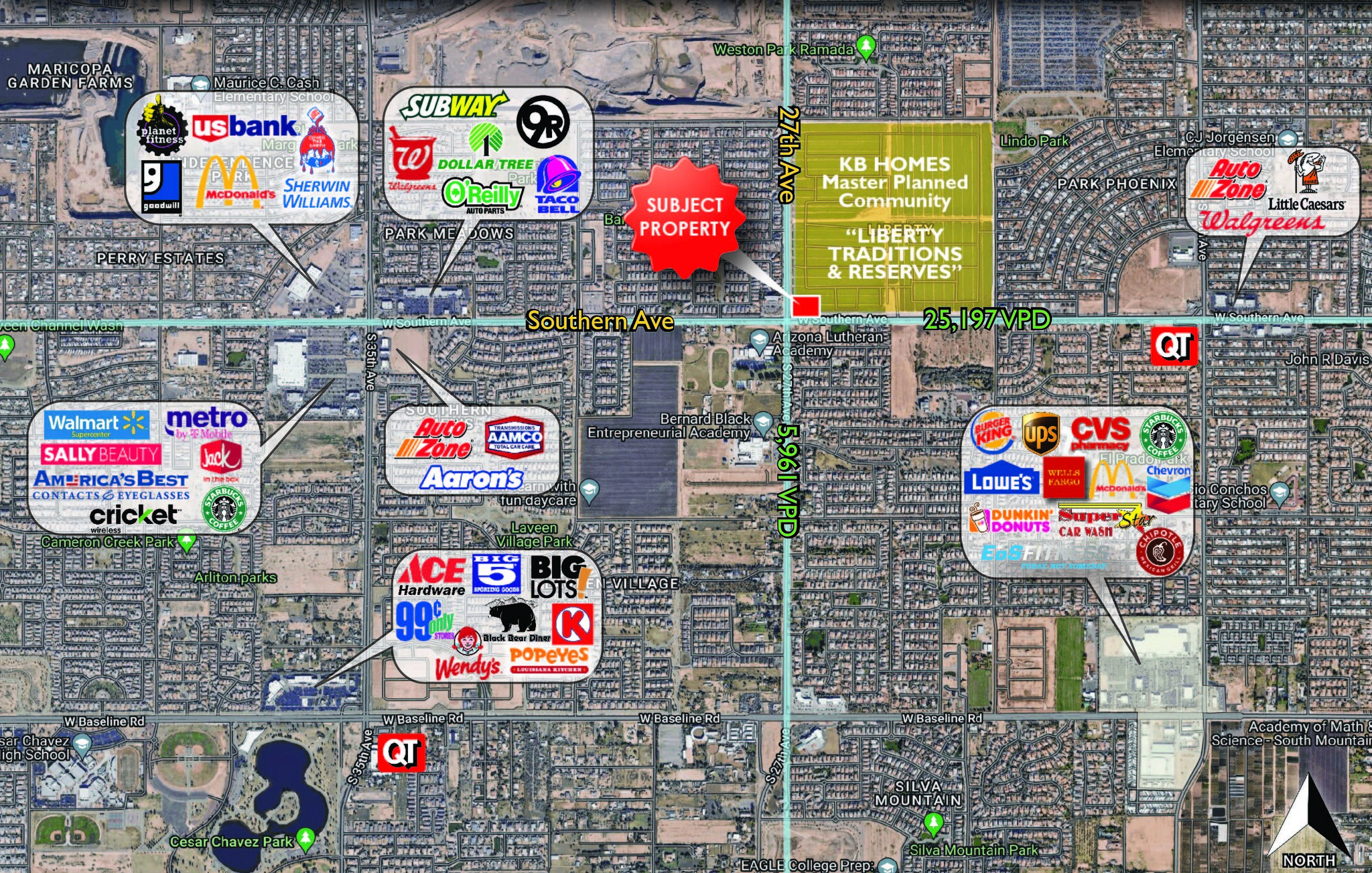 Southern Ave, Phoenix, AZ for sale Aerial- Image 1 of 2