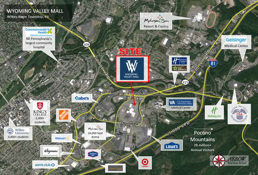 29 Wyoming Valley Mall, Wilkes Barre, PA for lease - Building Photo - Image 2 of 3