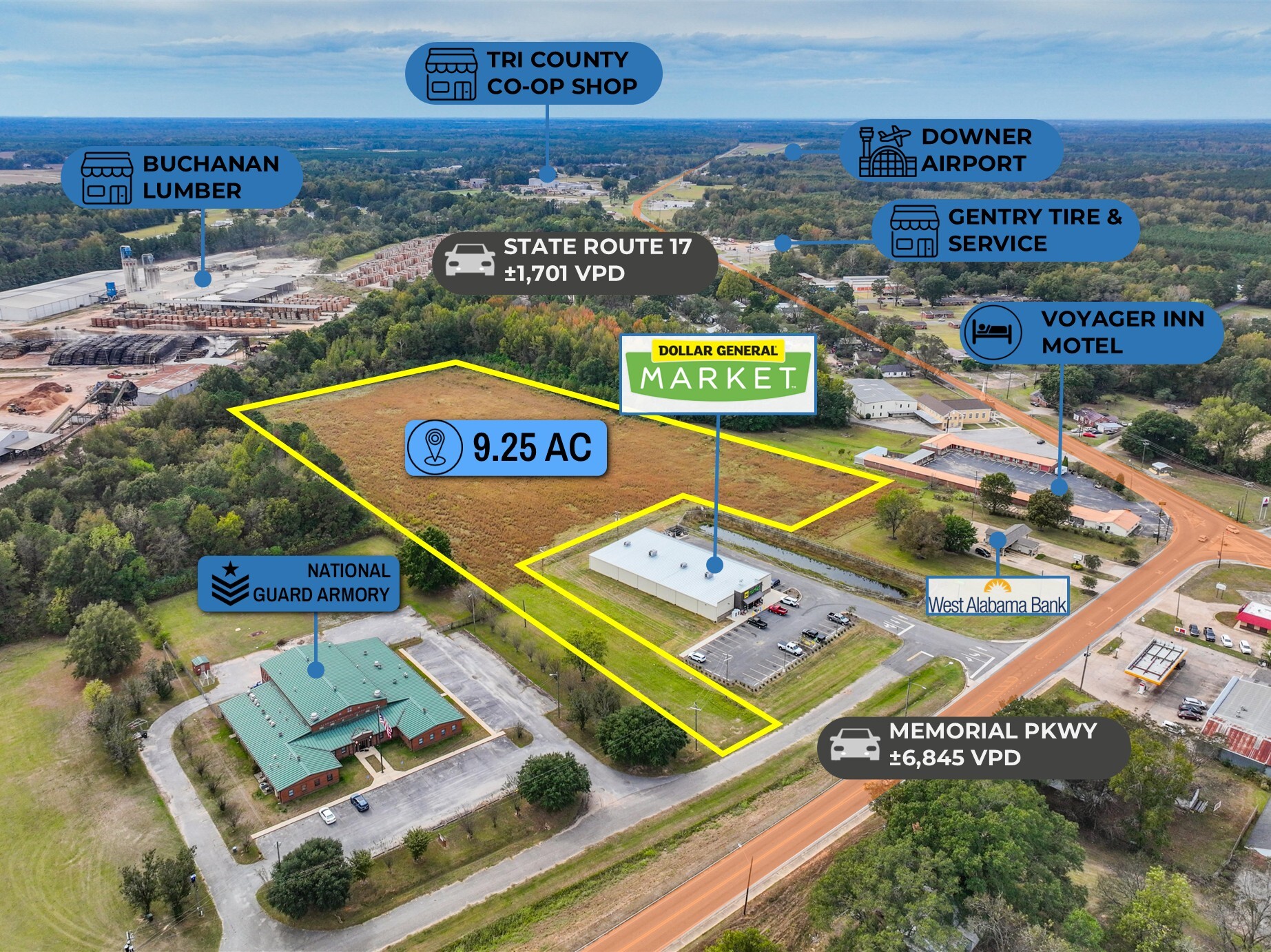 adj. to 530 Memorial Pkwy, Aliceville, AL for sale Primary Photo- Image 1 of 9