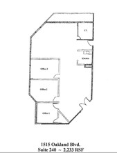 1515 Oakland Blvd, Walnut Creek, CA for lease Floor Plan- Image 2 of 2