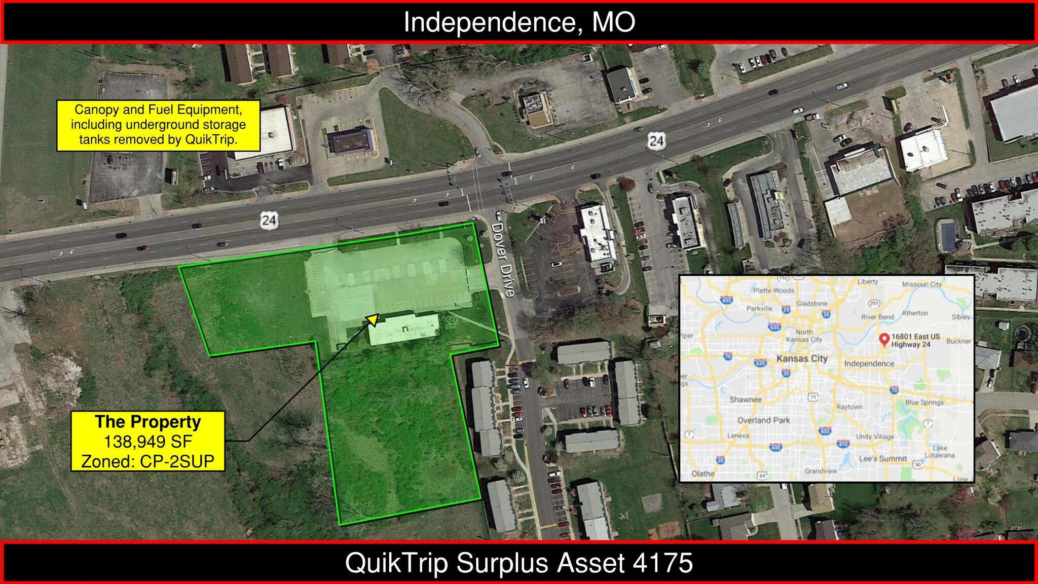16801 E US Highway 24, Independence, MO for sale Aerial- Image 1 of 1