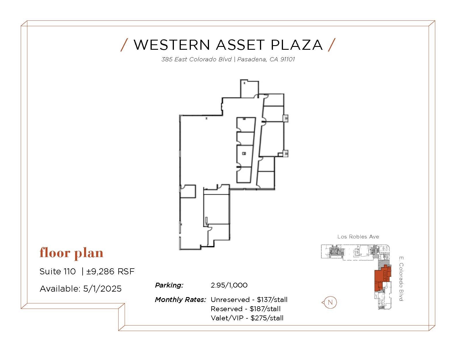 385 E Colorado Blvd, Pasadena, CA for lease Floor Plan- Image 1 of 1