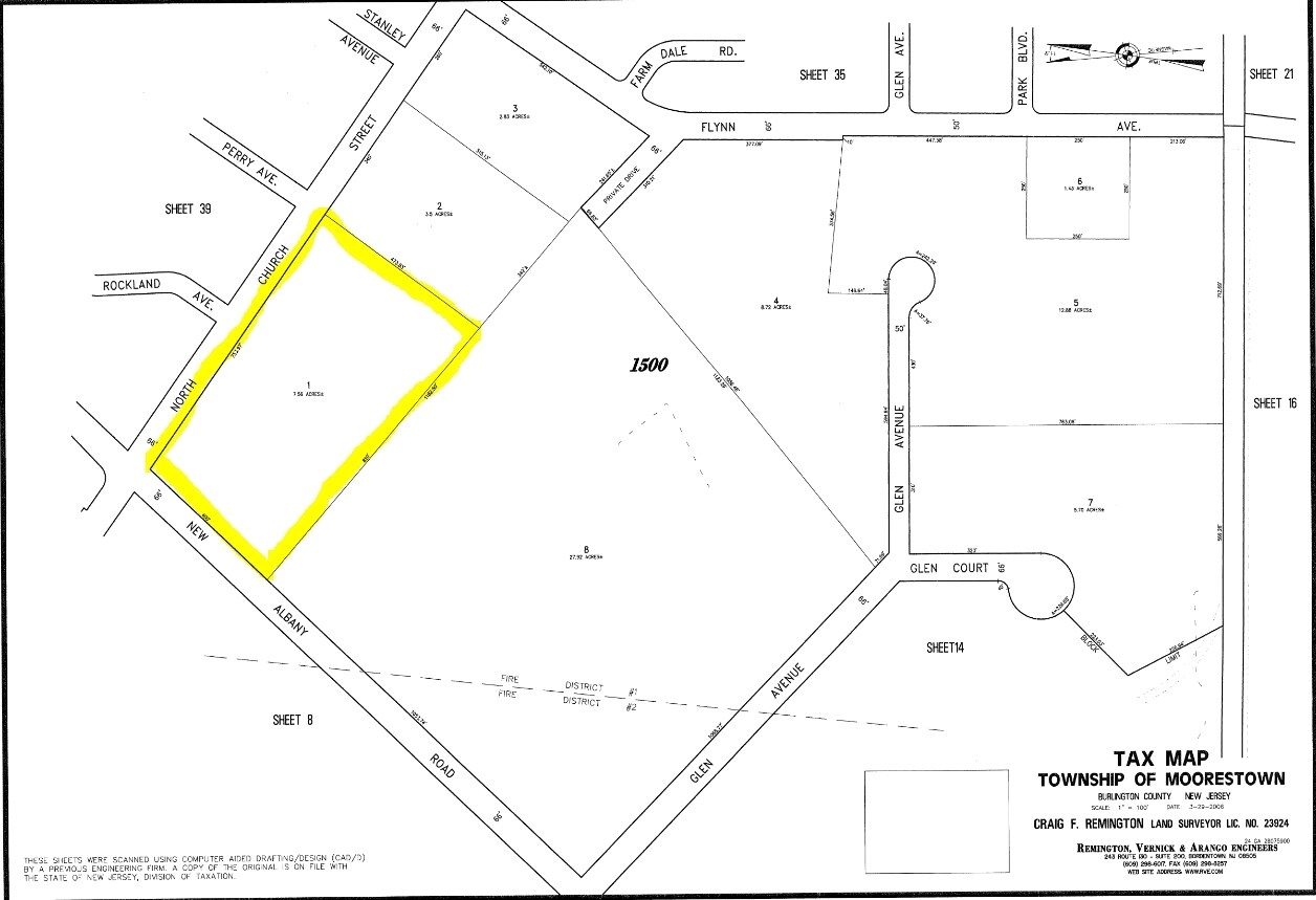 390 New Albany Rd, Moorestown, NJ for lease Plat Map- Image 1 of 2
