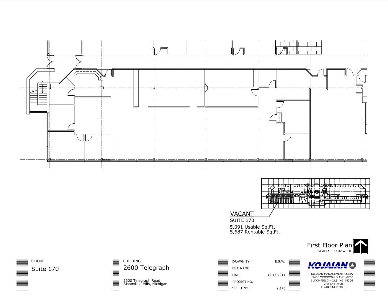 2600 S Telegraph Rd, Bloomfield Hills, MI for lease Floor Plan- Image 1 of 3