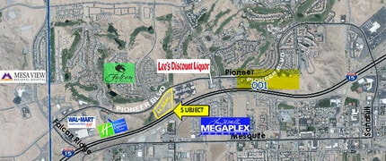 840 W Pioneer Blvd, Mesquite, NV - AERIAL map view - Image1