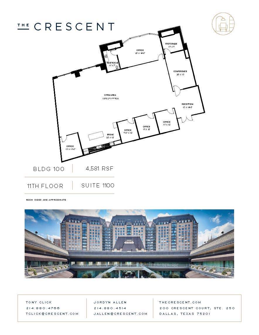 100 Crescent Ct, Dallas, TX for lease Floor Plan- Image 1 of 4