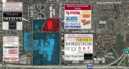 3900-3940 S Bristol St, Santa Ana, CA - AERIAL  map view