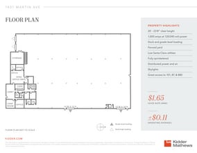 1401 Martin Ave, Santa Clara, CA for lease Floor Plan- Image 1 of 1