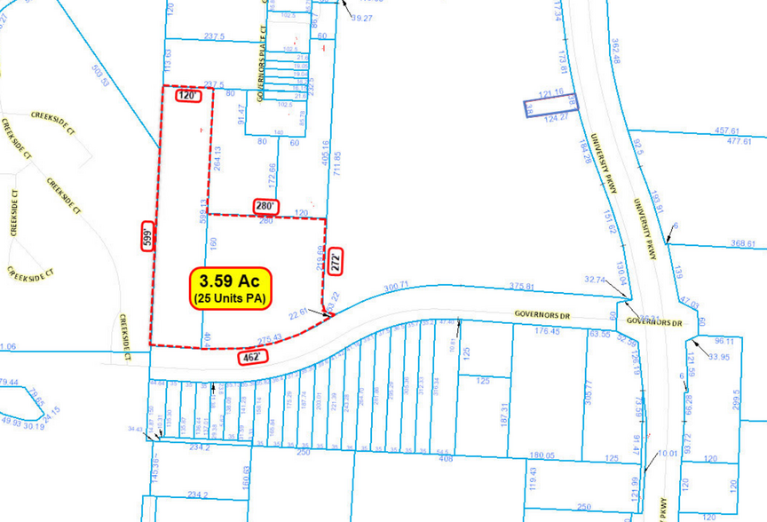 1630 Governors Dr, Pensacola, FL for sale - Plat Map - Image 1 of 2