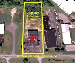 55 Mayview Rd, Lawrence, PA - AERIAL map view