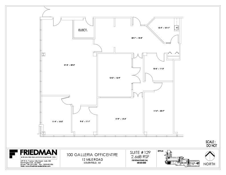 100 Galleria Officentre, Southfield, MI for sale Floor Plan- Image 1 of 2