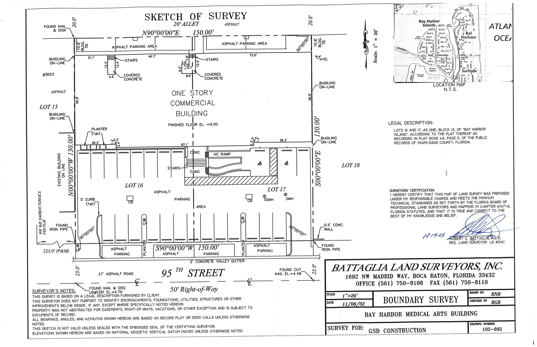 1045 95th St, Bay Harbor Islands, FL for lease Site Plan- Image 1 of 2