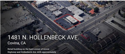 1481 N Hollenbeck Ave, Covina, CA for lease Aerial- Image 2 of 2