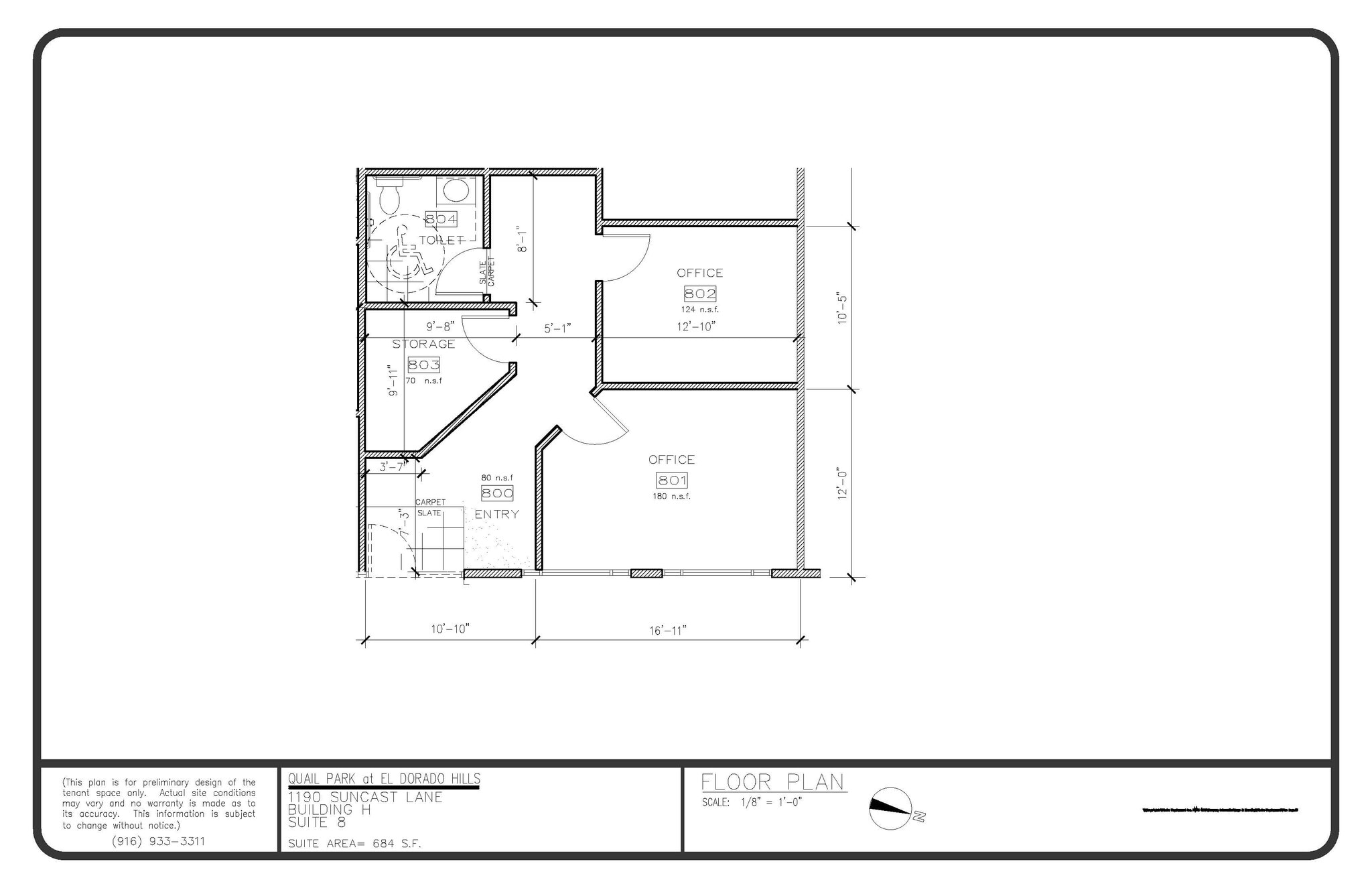 1190 Suncast Ln, El Dorado Hills, CA for lease Floor Plan- Image 1 of 1