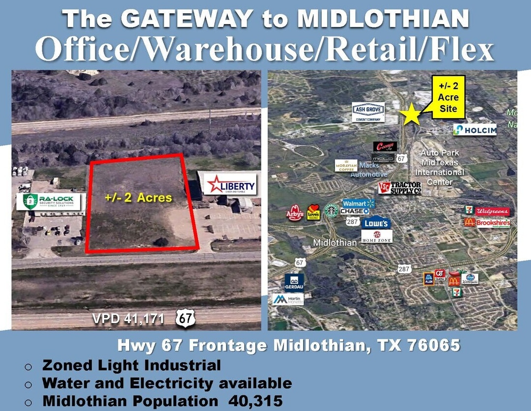 TBD Highway 67, Midlothian, TX for sale Primary Photo- Image 1 of 5
