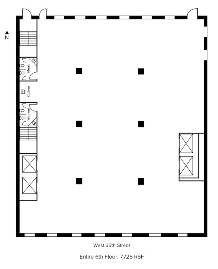 131 W 35th St, New York, NY 10001 - Unit Entire - - Floor Plan - Image 1 of 6