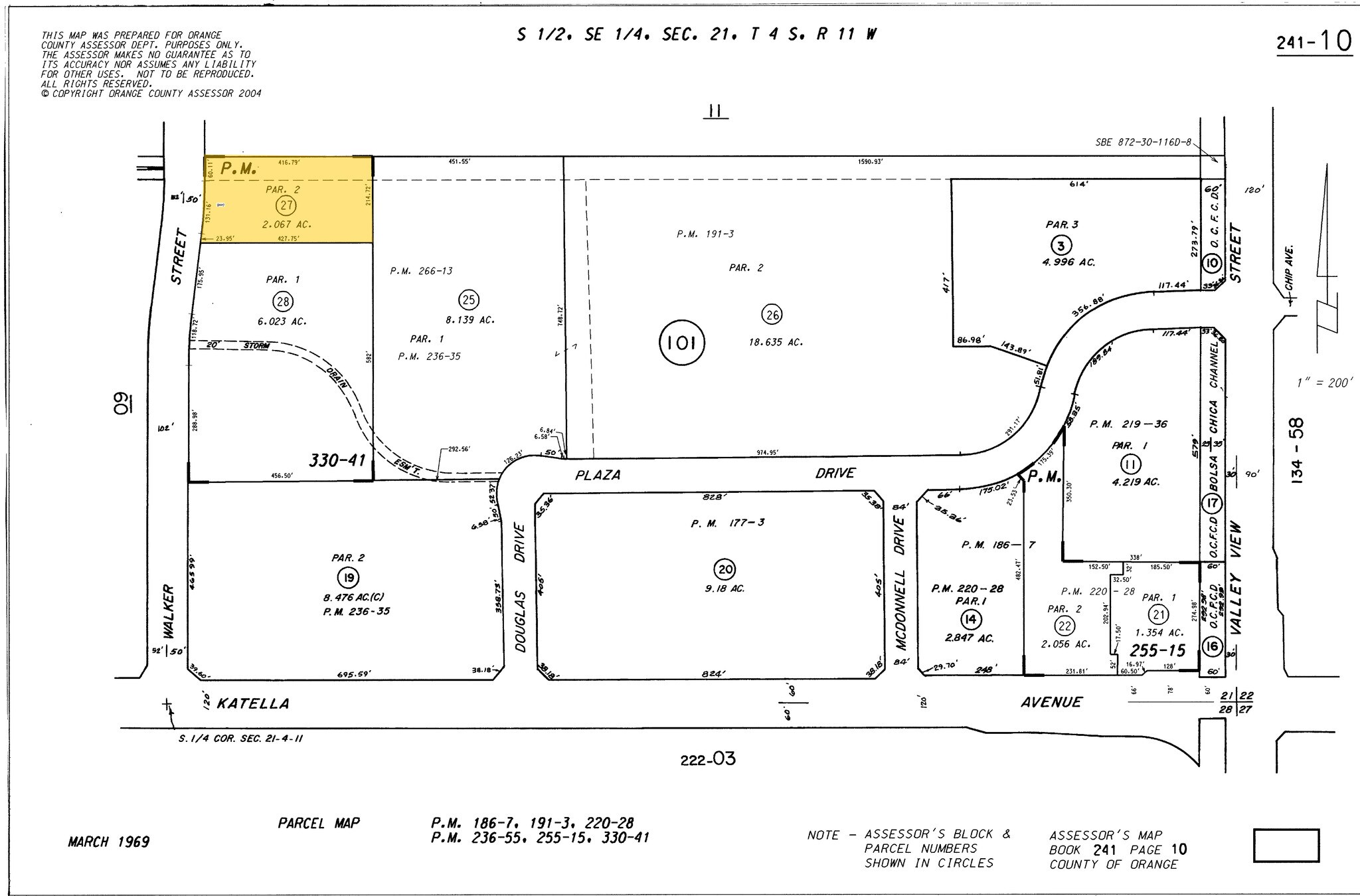 10850-10880 Walker St, Cypress, CA for sale Plat Map- Image 1 of 1