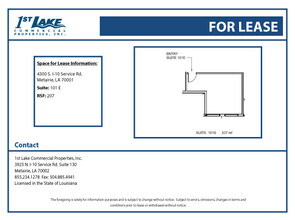 4300 S I-10 Service Rd, Metairie, LA for lease Floor Plan- Image 1 of 1