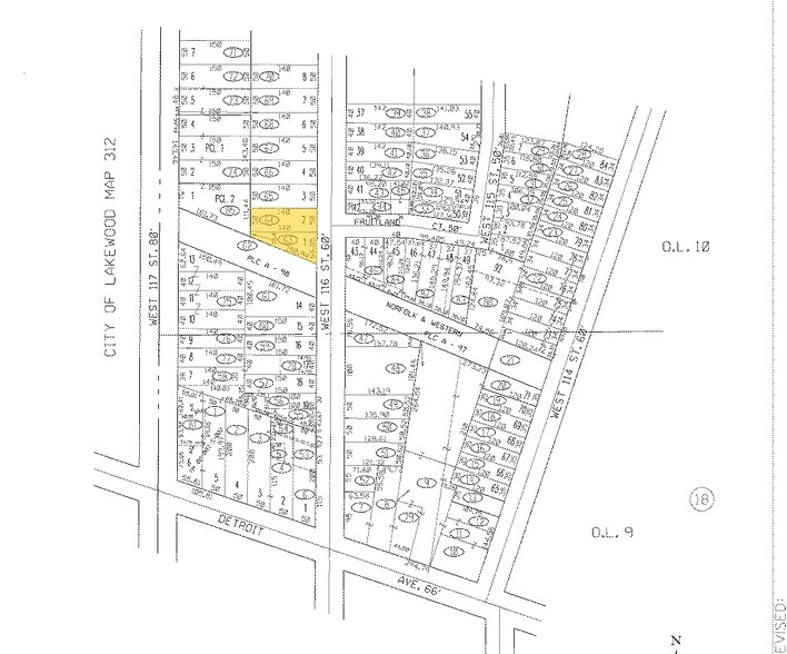 1326 W 116th St, Cleveland, OH for sale - Plat Map - Image 2 of 2