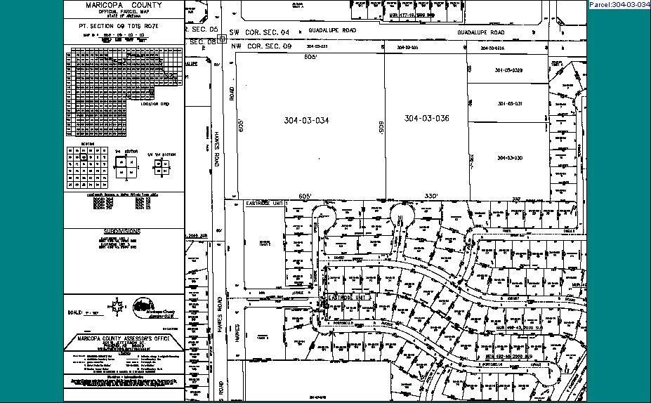 SE Guadalupe & Hawes Rd, Mesa, AZ for sale Plat Map- Image 1 of 1