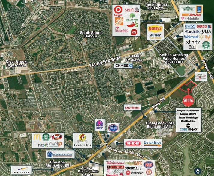Hwy 96 & Hwy 146, League City, TX for lease - Aerial - Image 2 of 4