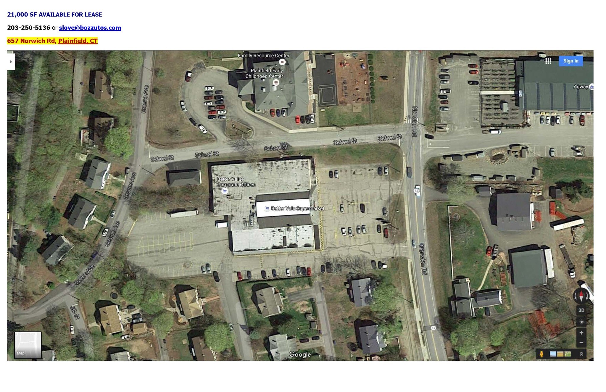 657 Norwich Rd, Plainfield, CT, 06374 Retail Space For Lease