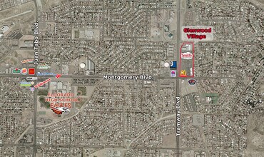 4700 Tramway Blvd NE, Albuquerque, NM - AERIAL  map view