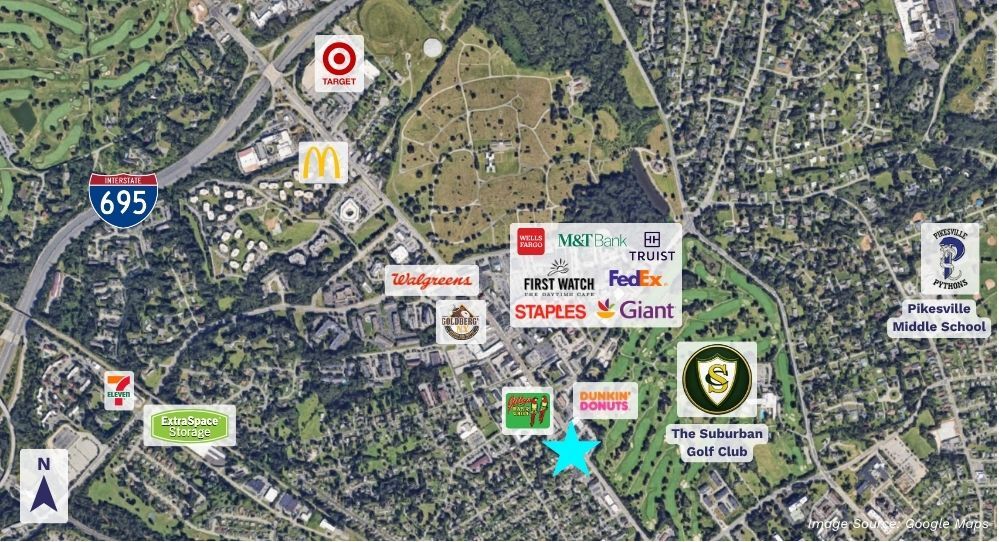 1006-1010 Reisterstown Rd, Pikesville, MD for lease Map- Image 1 of 2