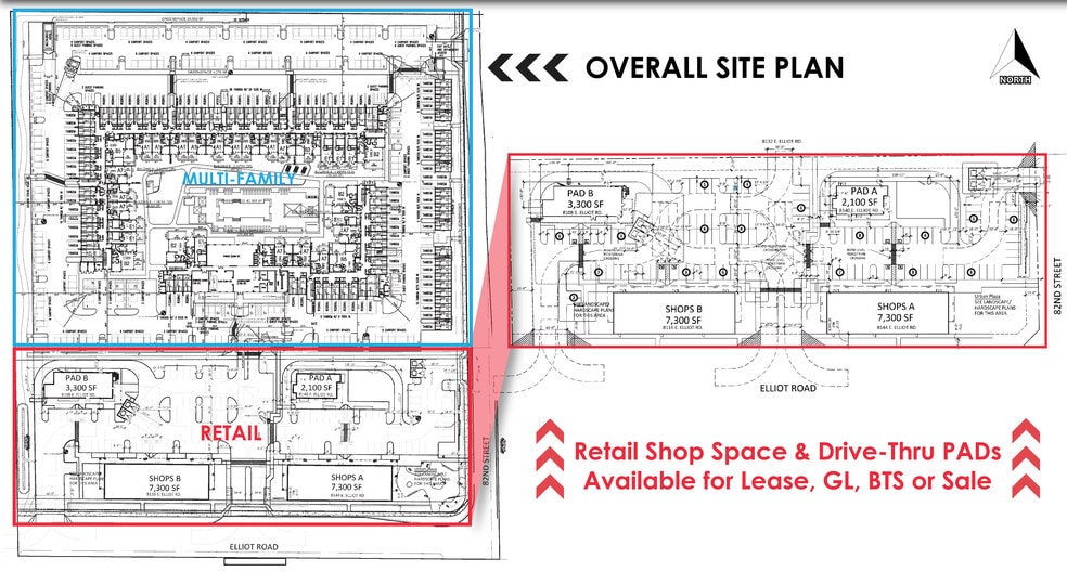 NWC of 82nd St & Elliot Rd, Mesa, AZ for lease - Site Plan - Image 2 of 4