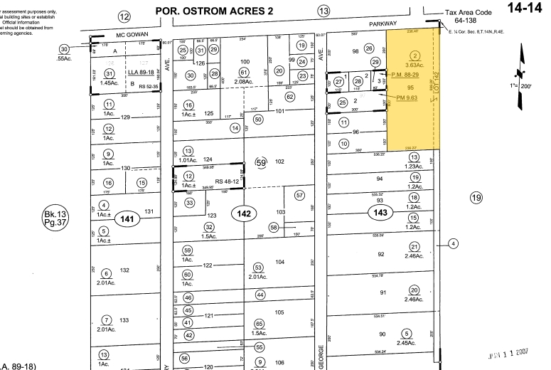 McGowan Rd, Olivehurst, CA for sale - Plat Map - Image 3 of 4