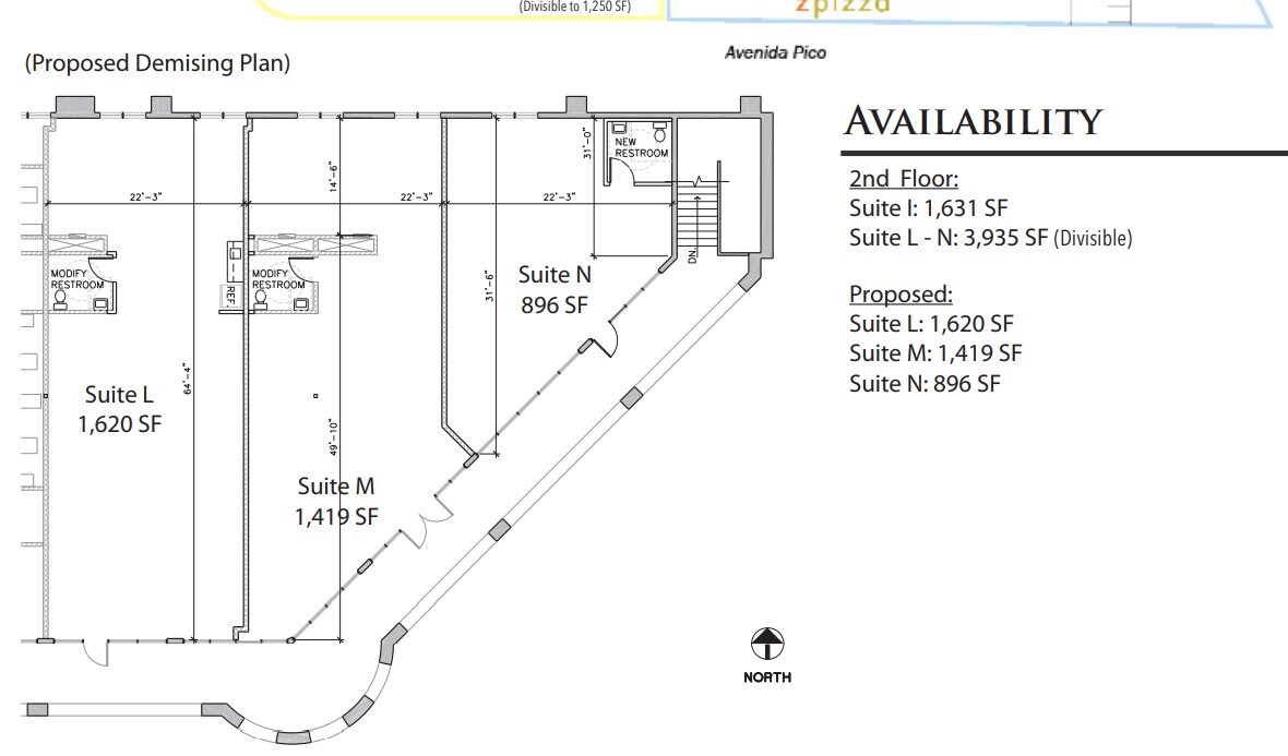 1001 Avenida Pico, San Clemente, CA for lease Floor Plan- Image 1 of 1