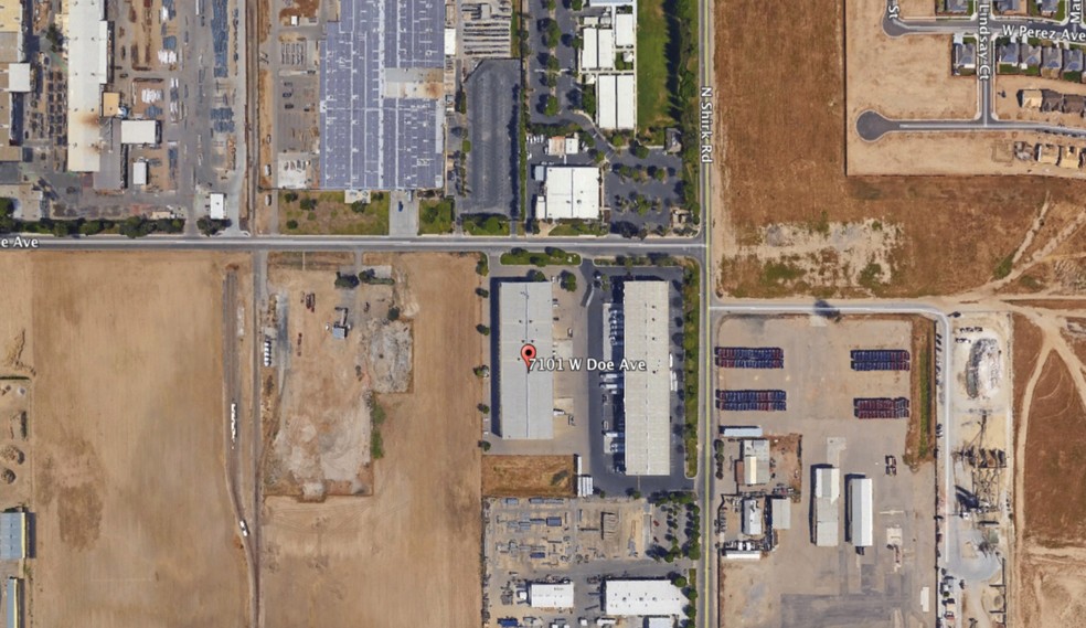 7101 W Doe Ave, Visalia, CA for lease - Aerial - Image 1 of 7