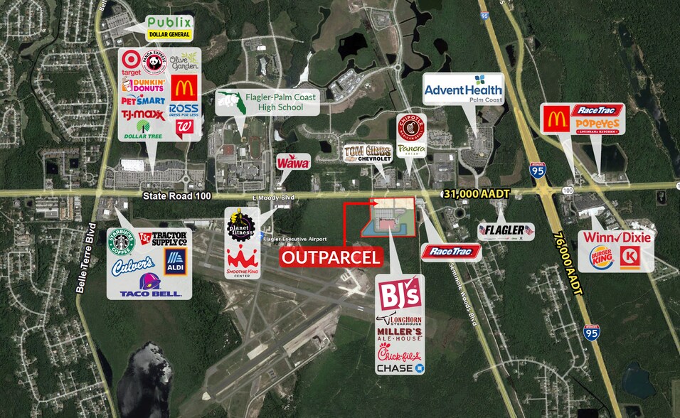 5845 E State Highway 100, Palm Coast, FL for lease - Building Photo - Image 3 of 3