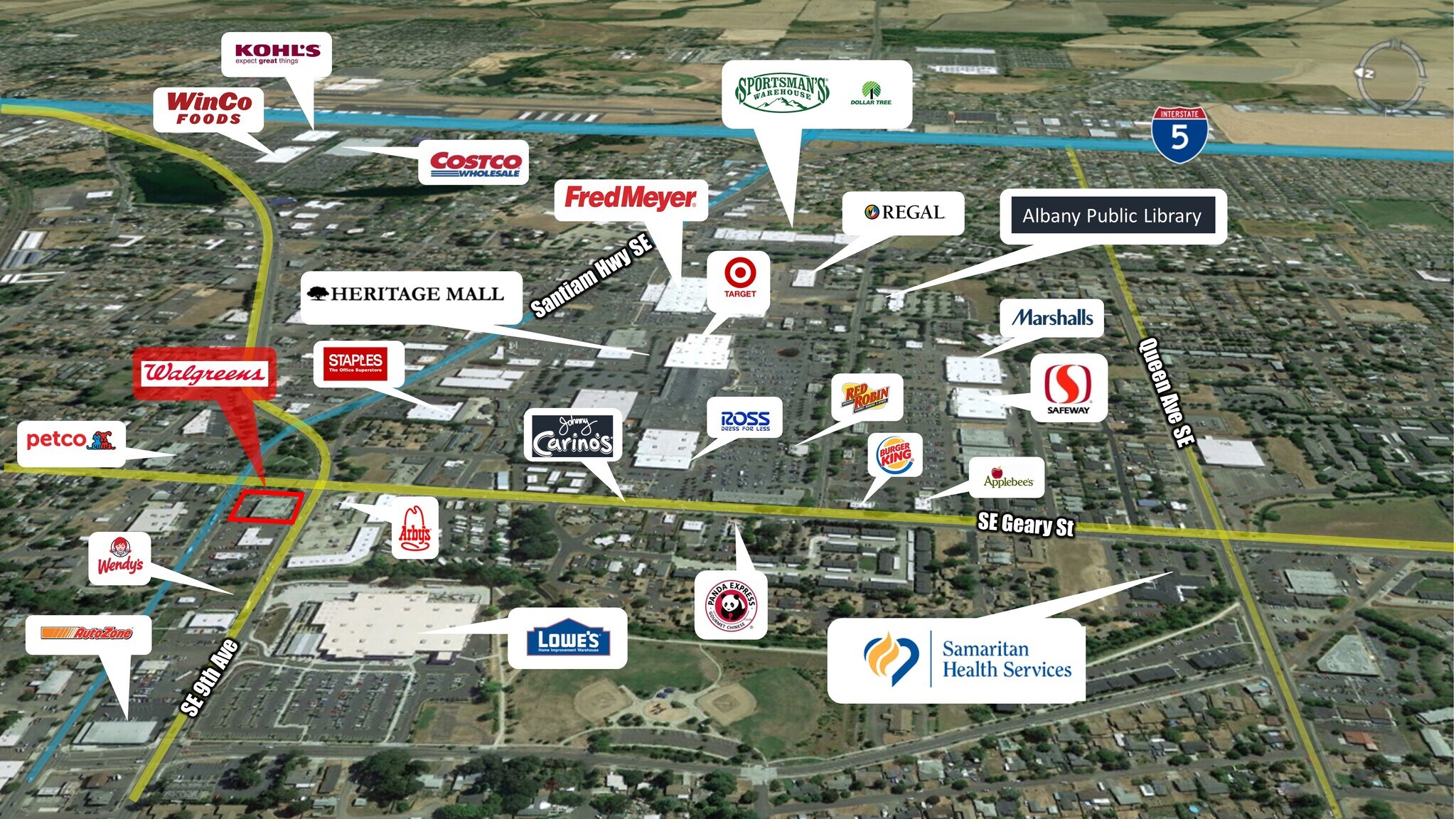 1700 SE Pacific Blvd, Albany, OR for sale Aerial- Image 1 of 1