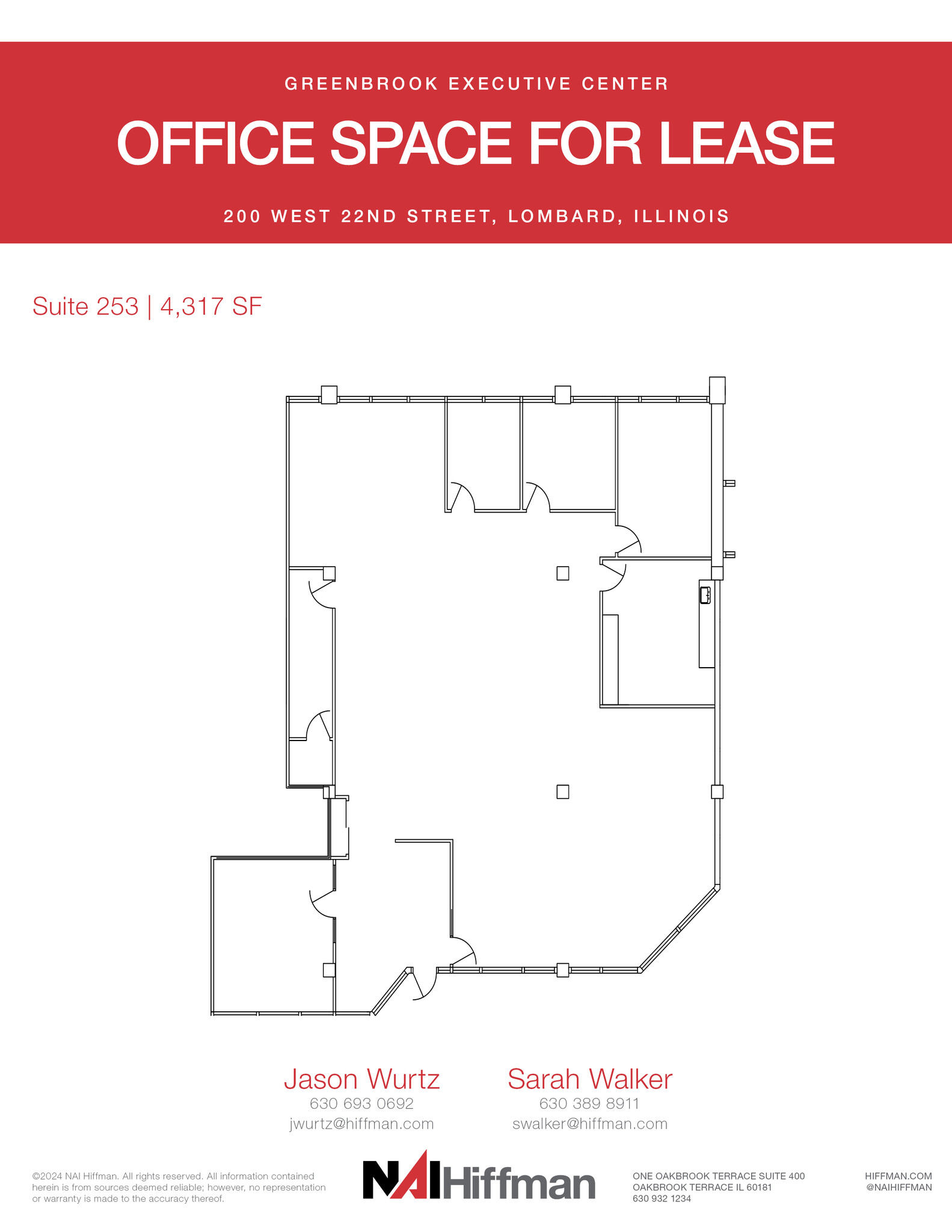 200 W 22nd St, Lombard, IL for lease Floor Plan- Image 1 of 1