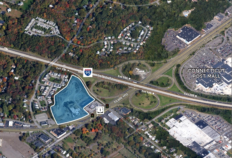 1052 Boston Post Rd, Milford, CT for lease - Aerial - Image 2 of 2