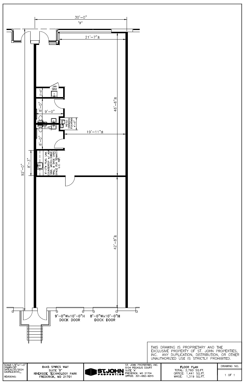 8435 Progress Dr, Frederick, MD for lease Floor Plan- Image 1 of 1