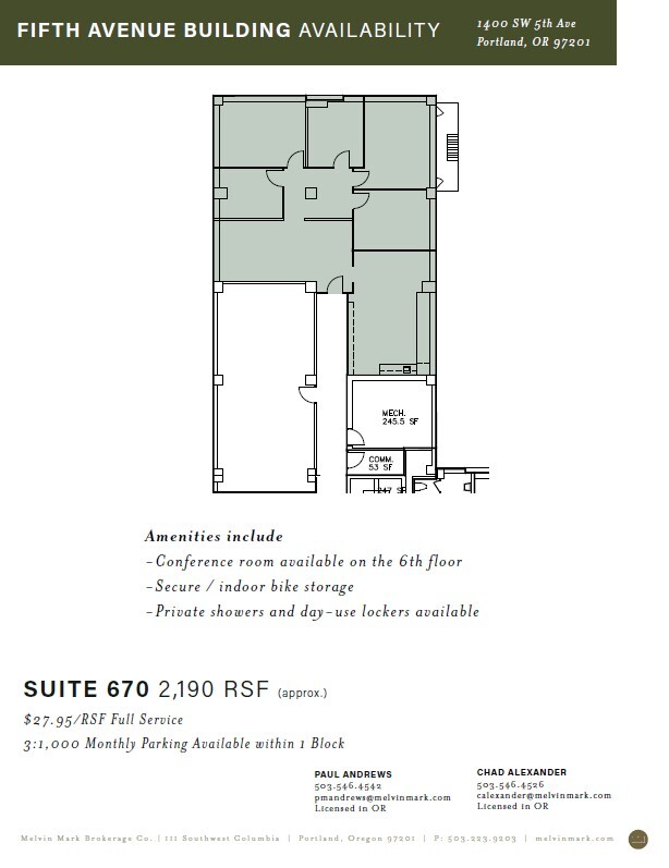 1400-1407 SW 5th Ave, Portland, OR for lease Building Photo- Image 1 of 1