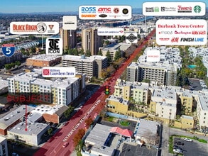 449 S San Fernando Blvd, Burbank, CA - AERIAL map view - Image1