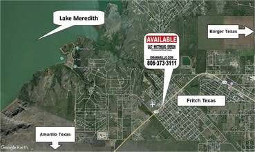 609 W Broadway St, Fritch, TX - AERIAL map view