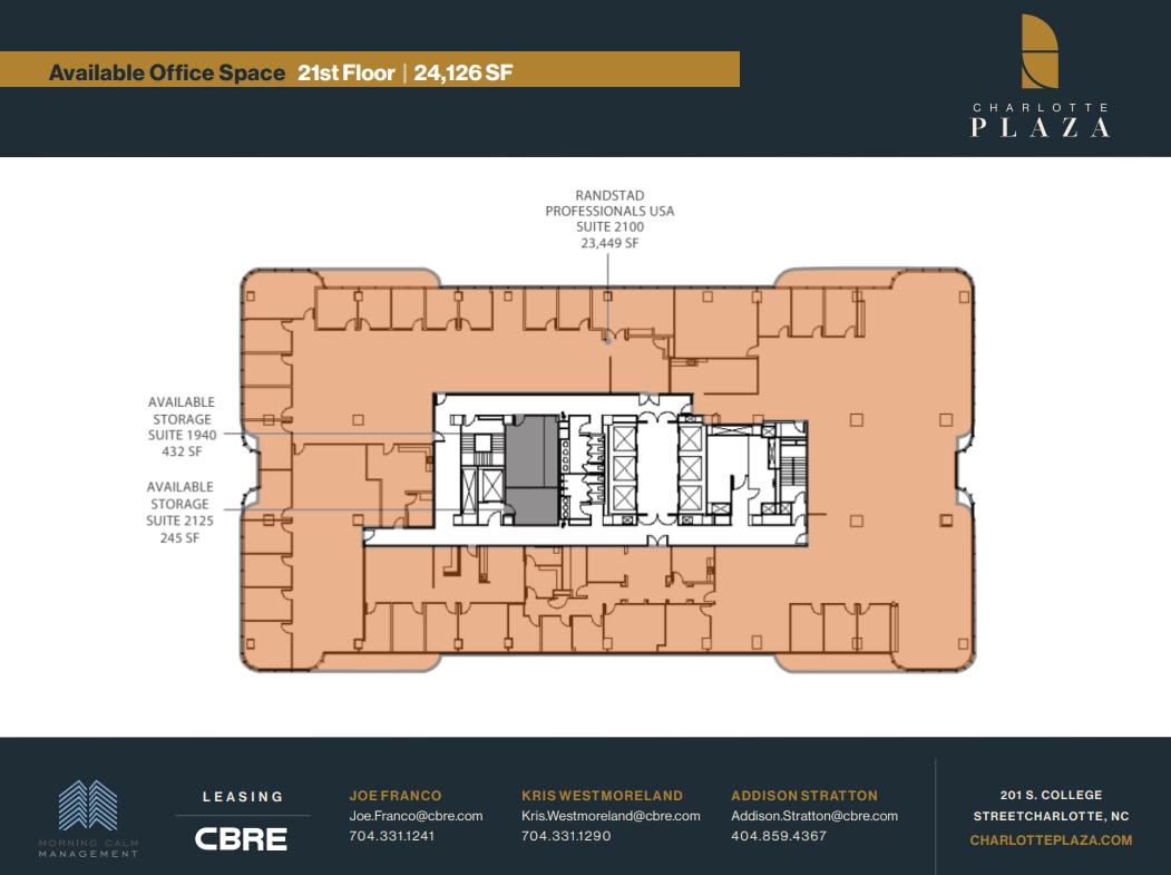201 S College St, Charlotte, NC for lease Floor Plan- Image 1 of 1