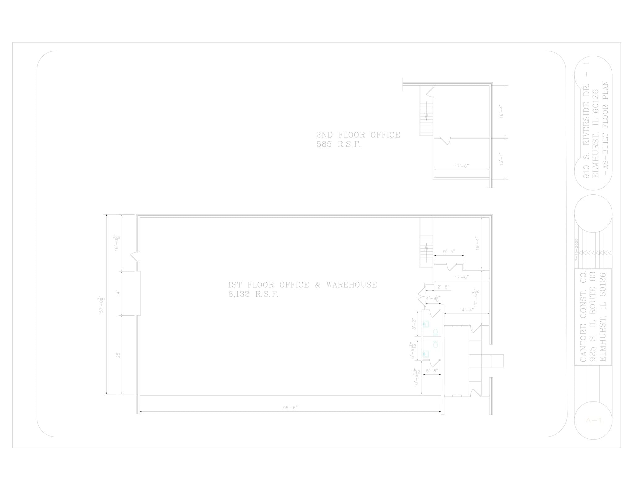 910 Riverside Dr, Elmhurst, IL for lease Site Plan- Image 1 of 1
