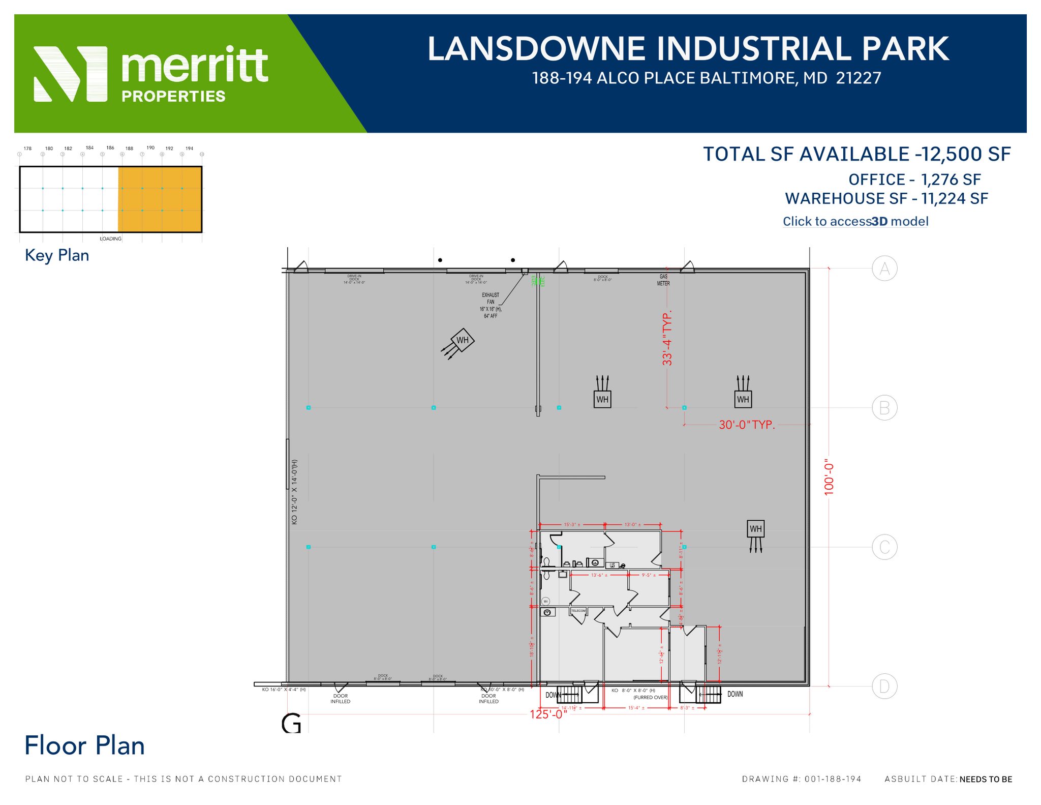 178-194 Alco Pl, Lansdowne, MD for lease Floor Plan- Image 1 of 1